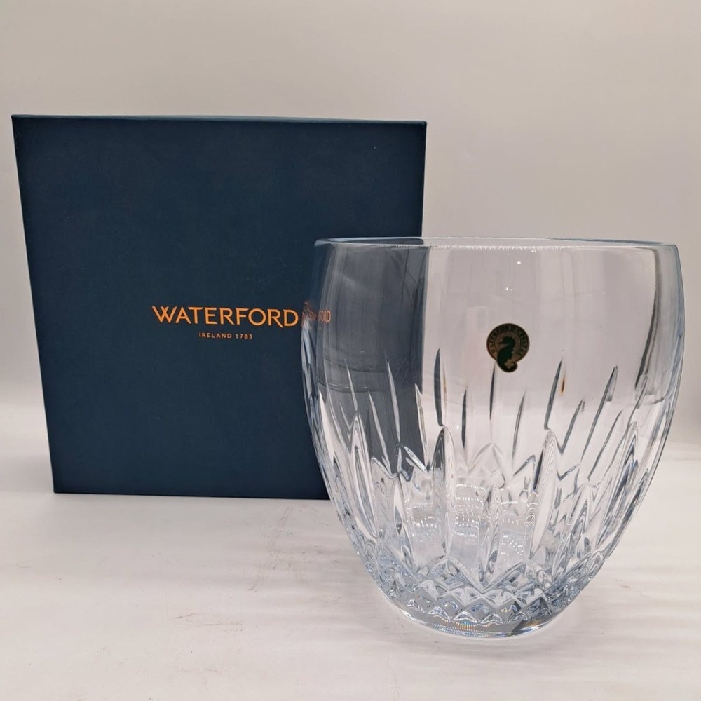 New in Box Waterford Lismore Nouveau Diamond Ice Bucket 8in Clear Crystal